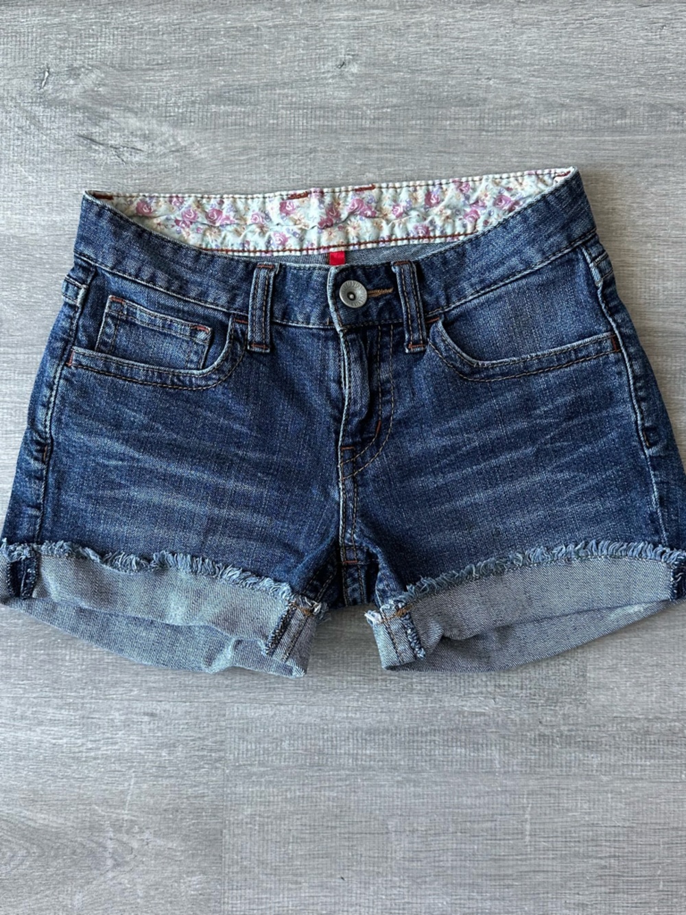 Y2K Uniqlo Dark Wash Low Rise Denim Short